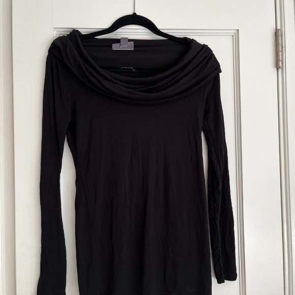 A Pea on the Pod Black Cowl Neck Top / Blouse (Size Small) - Picture 3 of 3